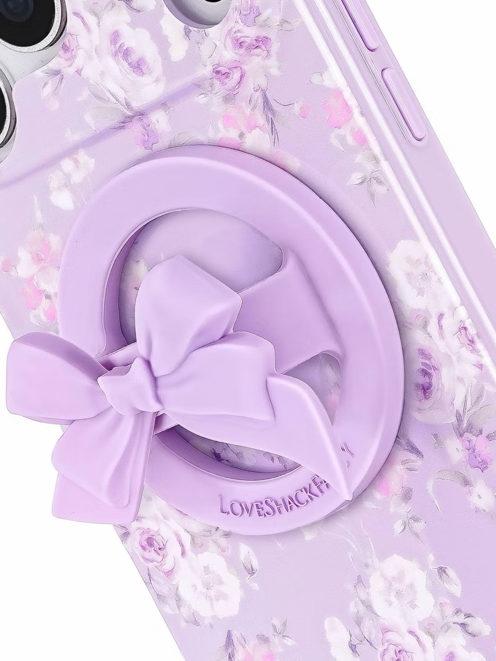LoveShackFancy x Target – Case-Mate Magnetic Silicone Bow Phone Grip Hibiscus